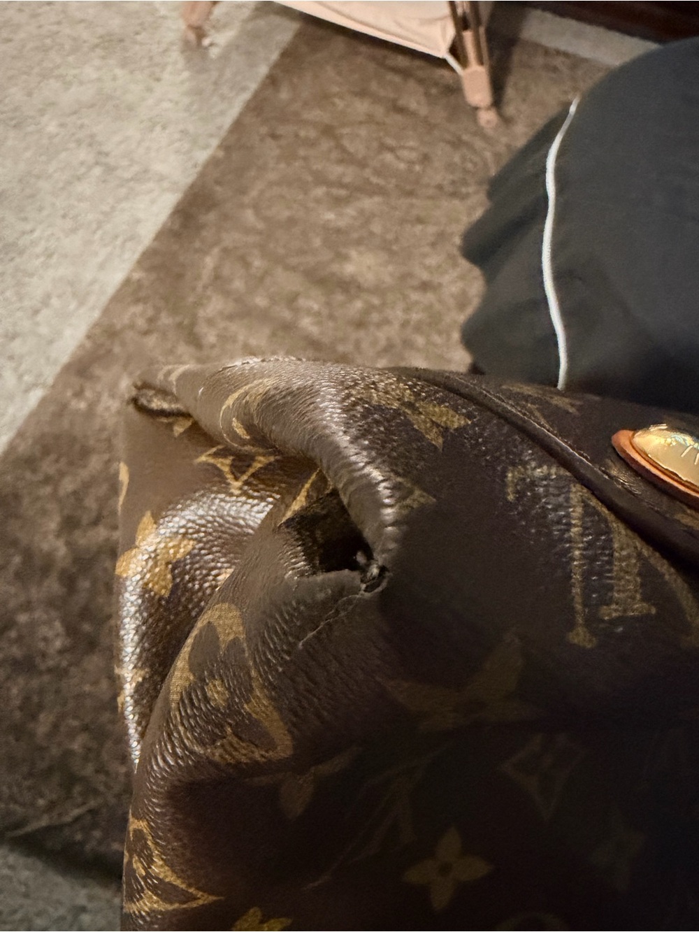 Louis Vuitton Monogram Shoulder Bag Brown with Burgundy Accents - Picture 9 of 16